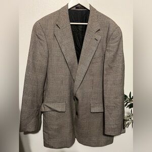Mens Chaps RALPH LAUREN Black and White Checkered Blazer 42 (50”Chest)